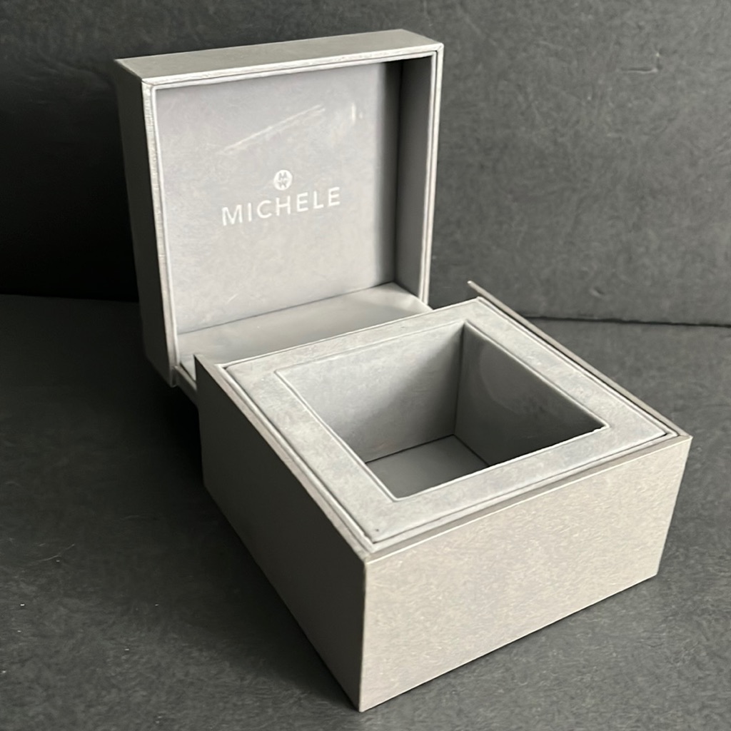 Michele Watch Grey Presentation Display Storage Box  Empty